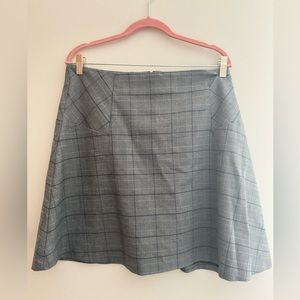Loft (Outlet) Professional Skirt - Grey Plaid - Size 14